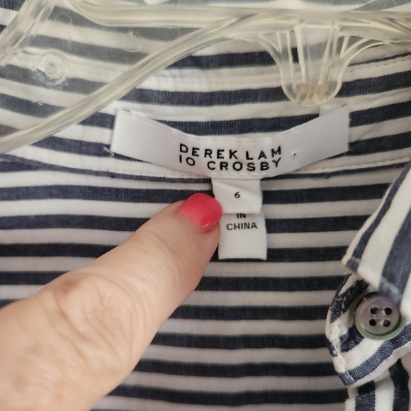 Derek Lam 10 Crosby Shirt Dress Size 6 Striped Cotton travel dress - Picture 2 of 7